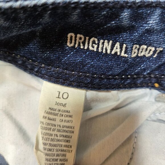 American Eagle Jeans Original Boot Womens 10L Long Lowrise Stretch Y2k - Picture 5 of 11